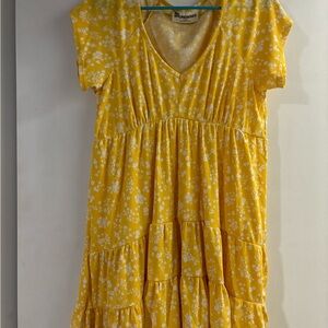 No Boundaries Yellow Floral Dress